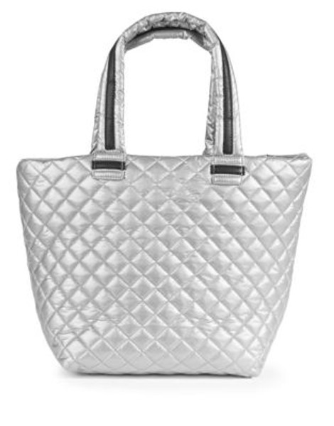 Steve Madden Diamond Quilted Tote - SILVER