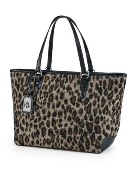 Lauren Ralph Lauren Fairfield Leopard City Tote - LEOPARD