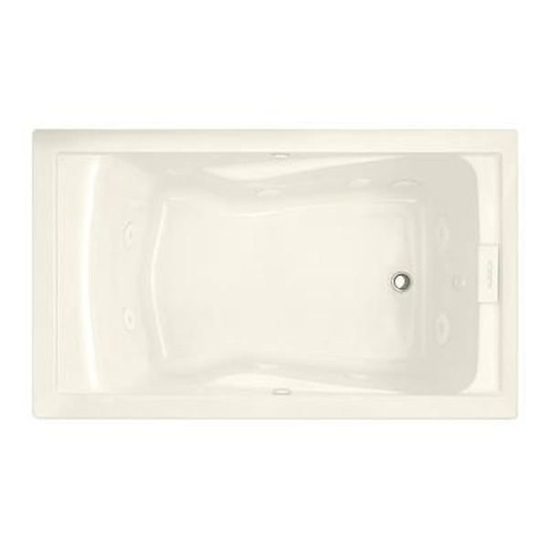 EverClean 5 feet Whirlpool Tub with Reversible Drain in Linen