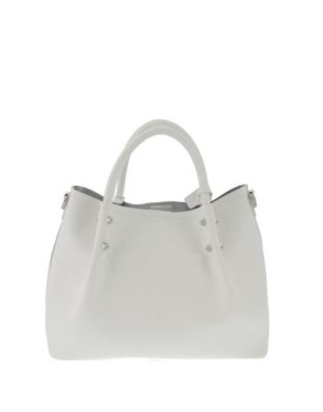Vince Camuto Clean Summer Tote - WHITE/SILVER