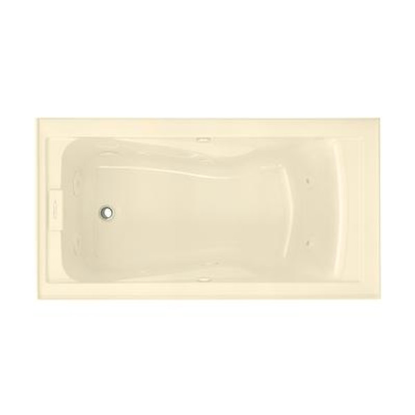 Lifetime 5 feet Whirlpool and Air Bath Tub with Left-Hand Drain in Bone