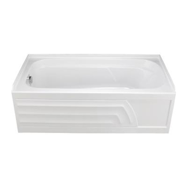 Colony 5 feet Acrylic Bathtub with Left-Hand Drain in White