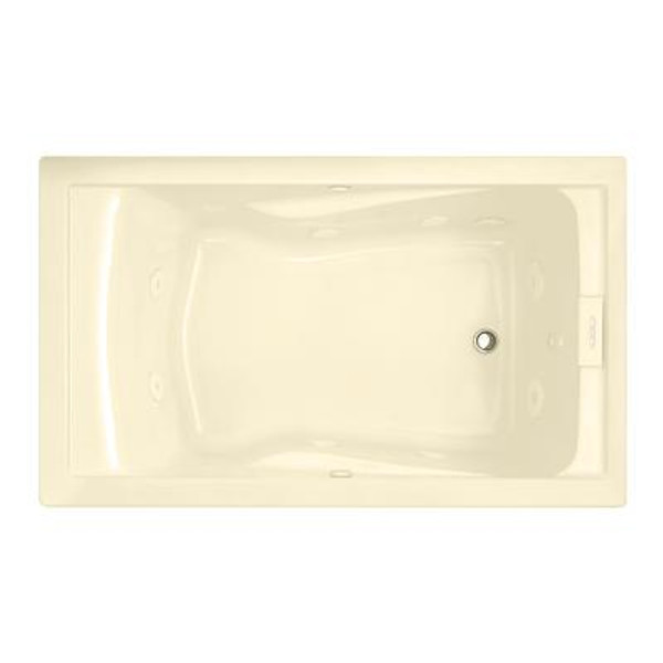 EverClean 5 feet Whirlpool Tub with Reversible Drain in Bone