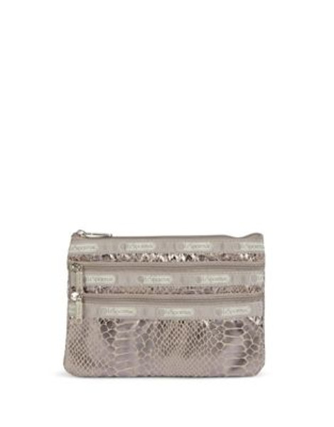 Lesportsac Triple Zip Cosmetics Pouch - SILVER