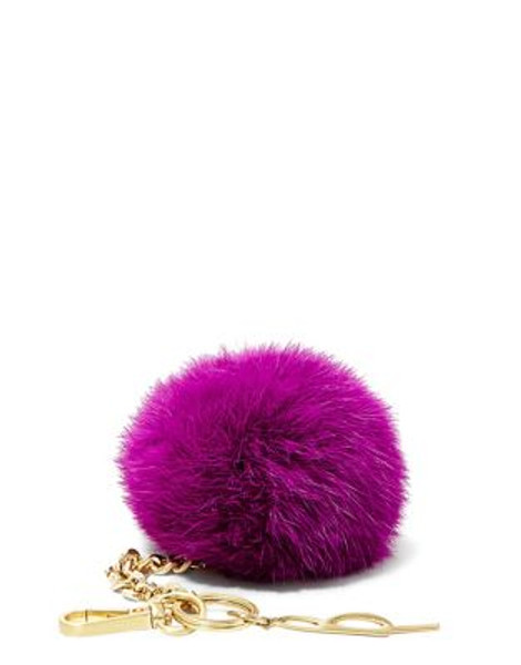 B Brian Atwood Bobbe Faux Fur Keychain - FUCHSIA