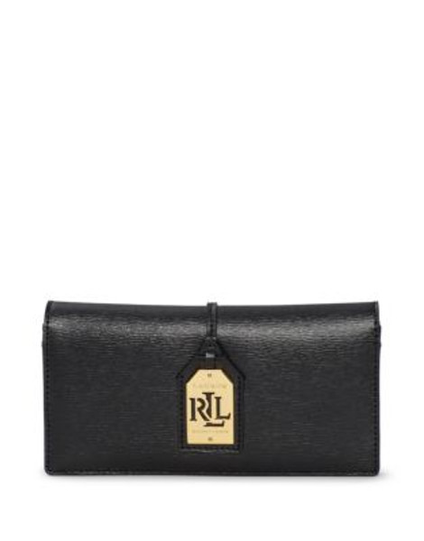 Lauren Ralph Lauren Newbury Leather Slim Wallet - BLACK