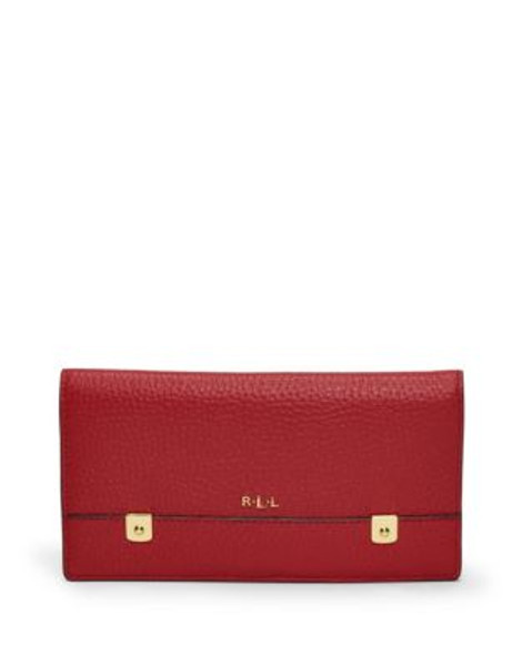Lauren Ralph Lauren Morrison Slim Leather Wallet - RED