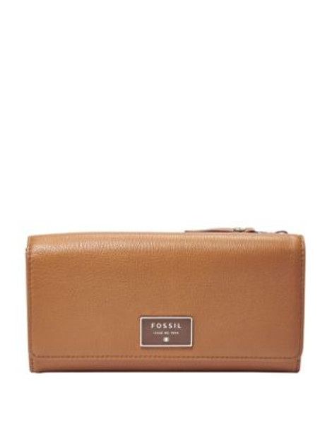 Fossil Dawson Flap Clutch - CAMEL