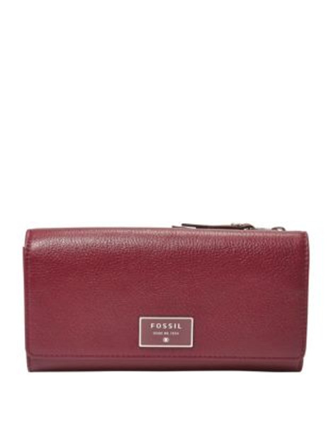 Fossil Dawson Flap Clutch - MAROON