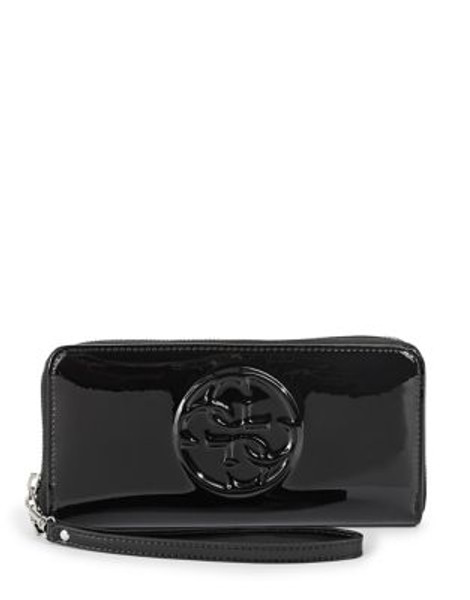 Guess Korry Zip Around Wristlet Wallet - BLACK