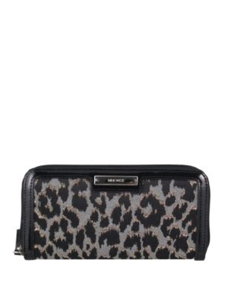 Nine West Leopard Print Wallet - BLACK MULTI CHEETAH