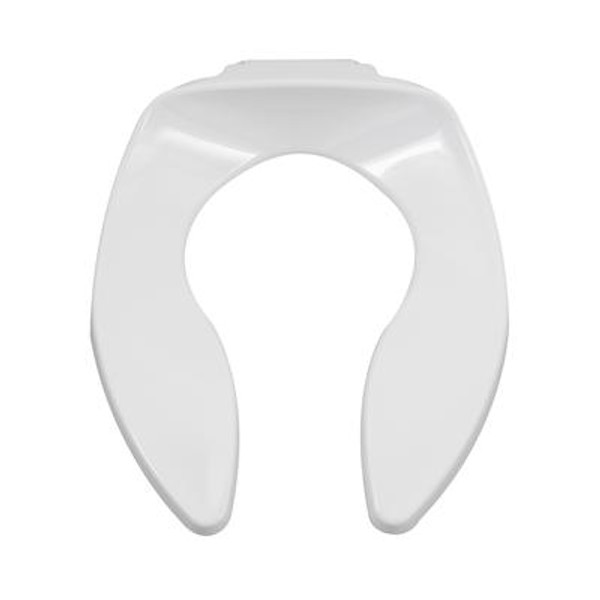 Commercial Elongated Open Front Toilet Seat with EverClean Surface in White