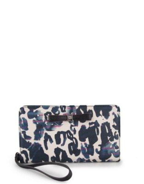 Anne Klein Printed Wristlet with Bow - CHEETAH MULTI