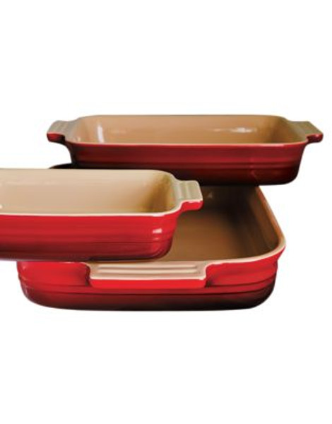 Le Creuset Set of 3 Rectangular Dishes - RED