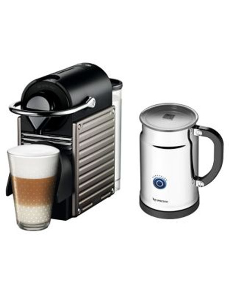 Nespresso Pixie Electric Titan Espresso Maker with Aeroccino - TITAN