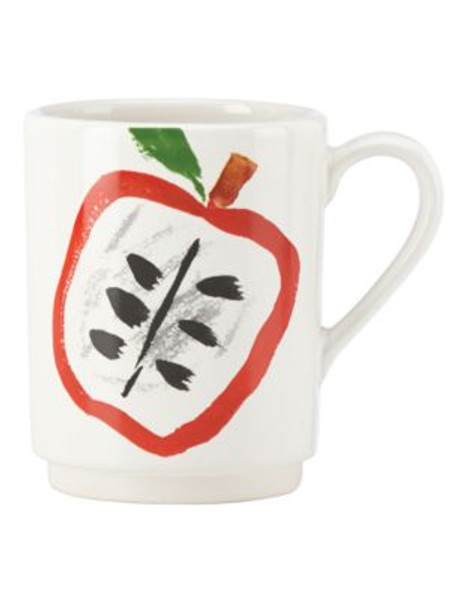 Kate Spade New York Illustrated Apple Mug - WHITE