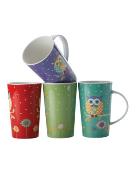 Maxwell & Williams Hoot Hoot Set of 4 Mugs - ASSORTED