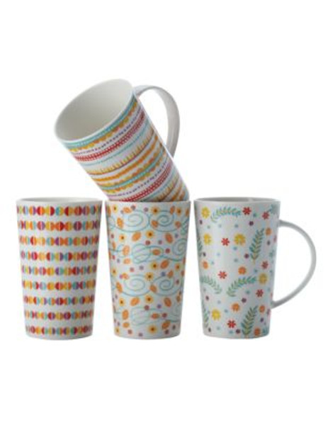 Maxwell & Williams Pattern Party Set of 4 Mugs - ASSORTED