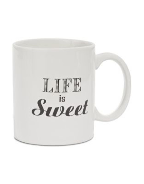 Distinctly Home Life is Sweet Icon Mug - CREAM