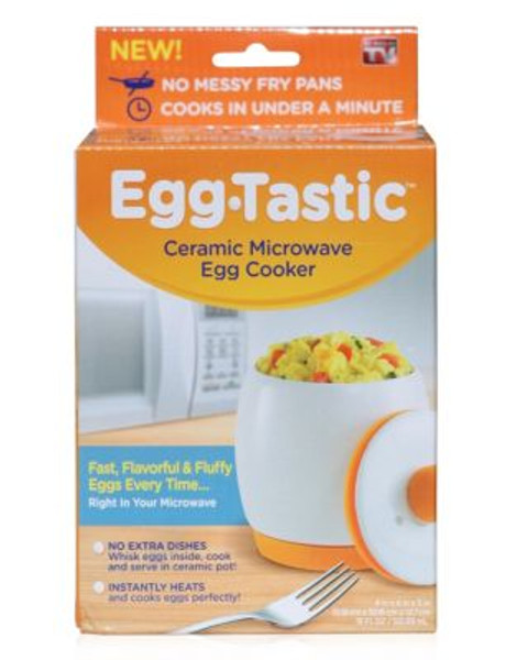 As Seen On Tv Egg-Tastic Ceramic Microwave Egg Cooker - WHITE