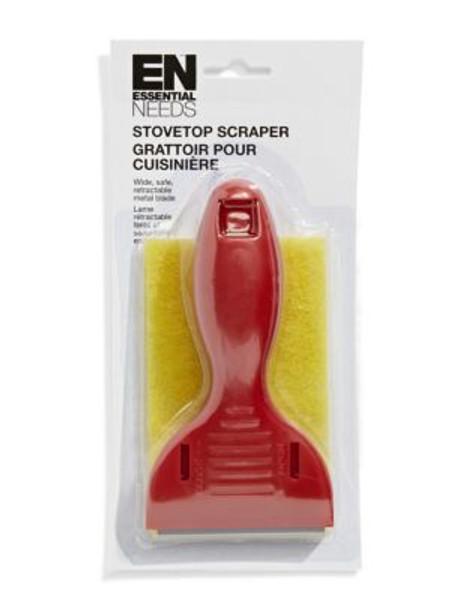 Essential Needs Stovetop Scraper and Pad - RED