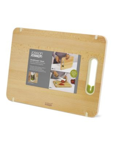 Joseph Joseph Slice and Sharpen Wood Cutting Board - BROWN