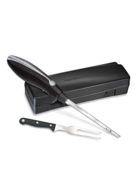 Hamilton Beach Classic Chrome Electric Knife with Case - BLACK