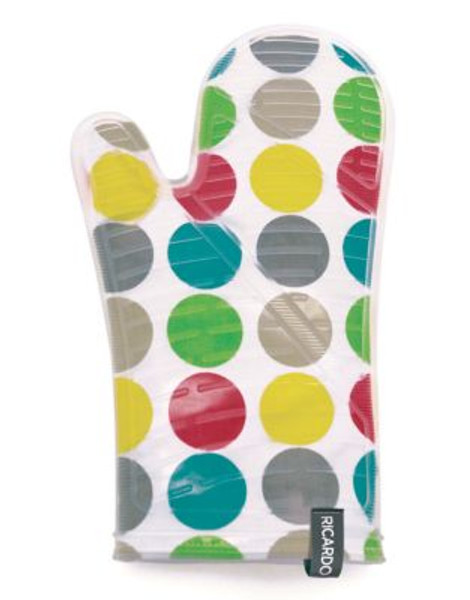 Ricardo Printed Silicone Oven Mitts - WHITE