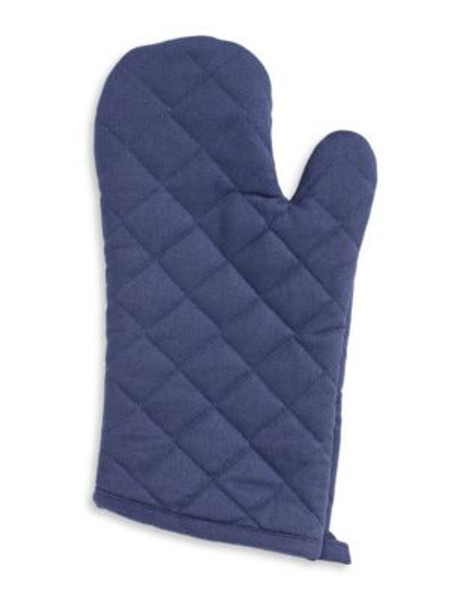 Bon Appetit Quilted Cotton Oven Mitt One Piece - BLUE