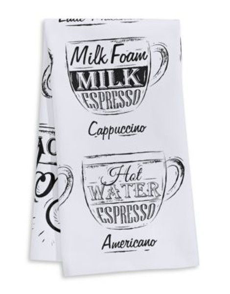 Distinctly Home Coffee Order Print Tea Towel-MULTI - MULTI-COLOURED - 20X27 IN