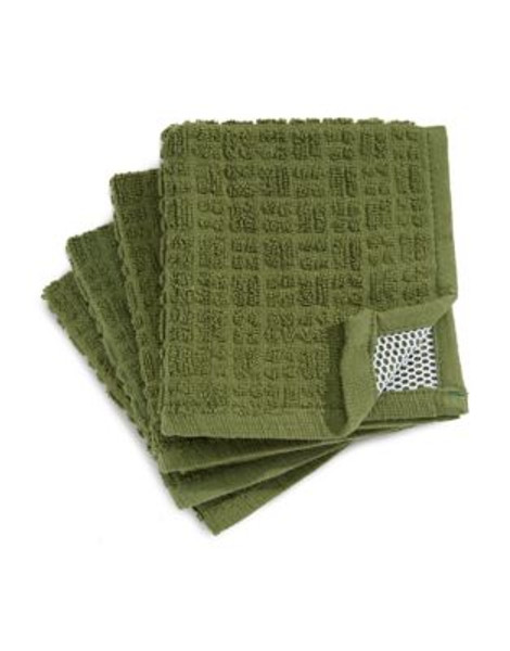 Bon Appetit Four-Piece Scrubber Dish Cloth - GREEN