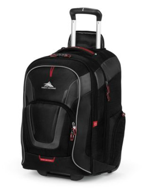 High Sierra Wheeled Computer Backpack - BLACK