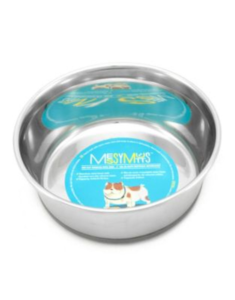 Messy Mutts Small Non-Slip Stainless Steel Bowl - GREY - SMALL