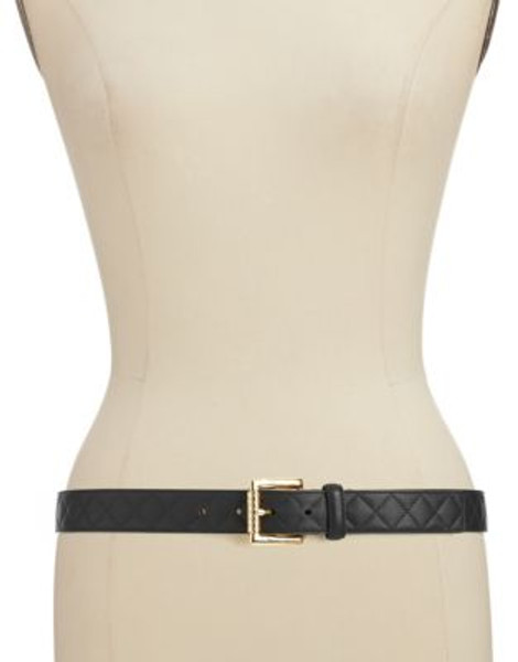 Ivanka Trump Polished Gold Buckle - BLACK - LARGE