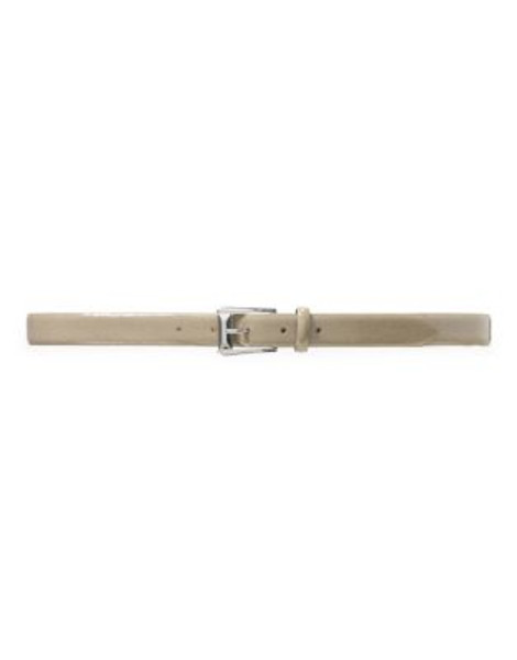 Lauren Ralph Lauren Saffiano Patent Leather Belt - BEIGE - MEDIUM