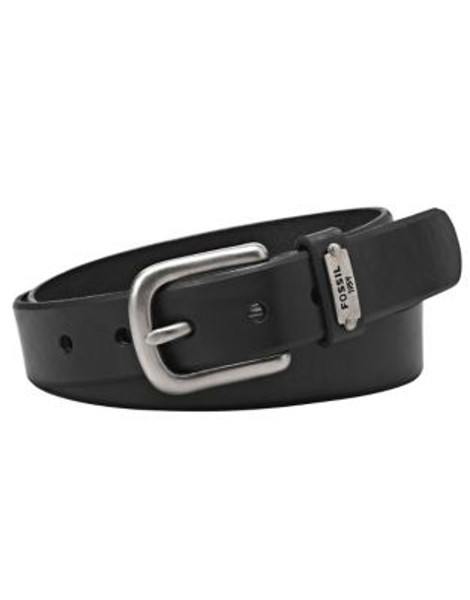 Fossil Logo Keyper Belt - BLACK - SMALL