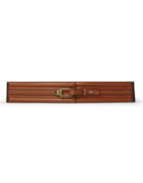 Lauren Ralph Lauren Channel-Stitched Stretch Belt - BOURBON - SMALL