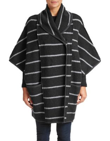 Free People Poncho-Style Knit Jacket - BLACK - SMALL