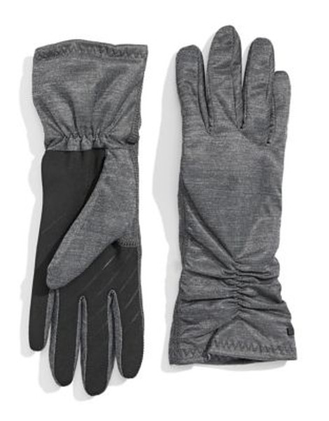 Ur Powered Ruched Cuff Touch-Screen Gloves - STONEWALL - L/XL