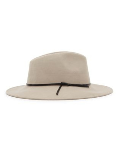 Reiss Wool Fedora with Leather Tie - NEUTRAL - MEDIUM/LARGE