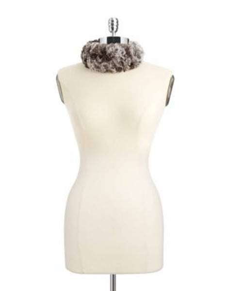 Surell Convertible Rabbit Fur Headband - CHINCHILLA