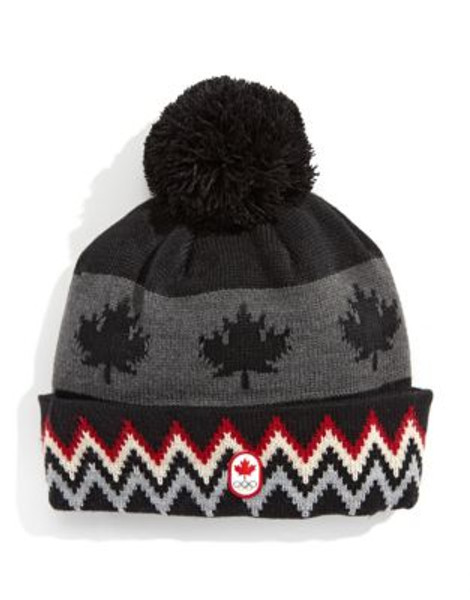 Olympic Collection Nordic Leaf Tuque - BLACK