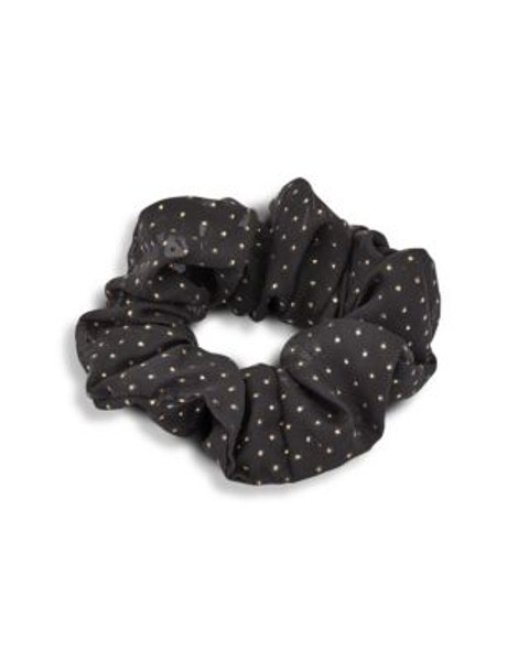 Expression Stud Dotted Scrunchie - BLACK