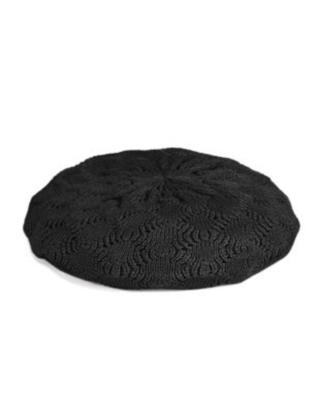 Echo Knit Beret - BLACK