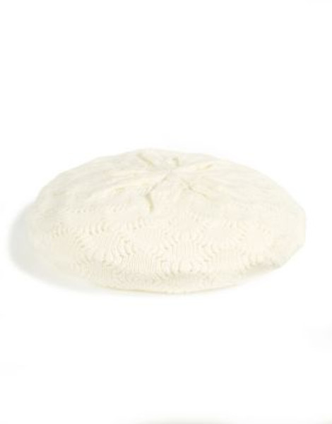 Echo Knit Beret - WHITE