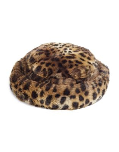 Parkhurst Faux Fur Pillbox Hat - CHEETAH