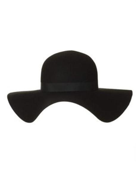 Topshop New Big Felt Floppy Hat - BLACK