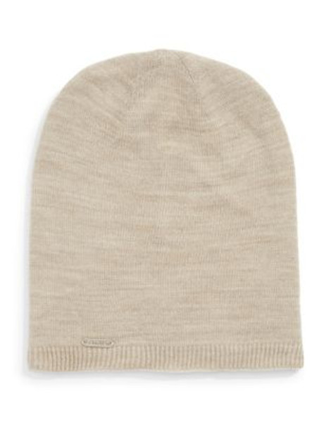 Calvin Klein Reversible Beanie - BEIGE/WHITE