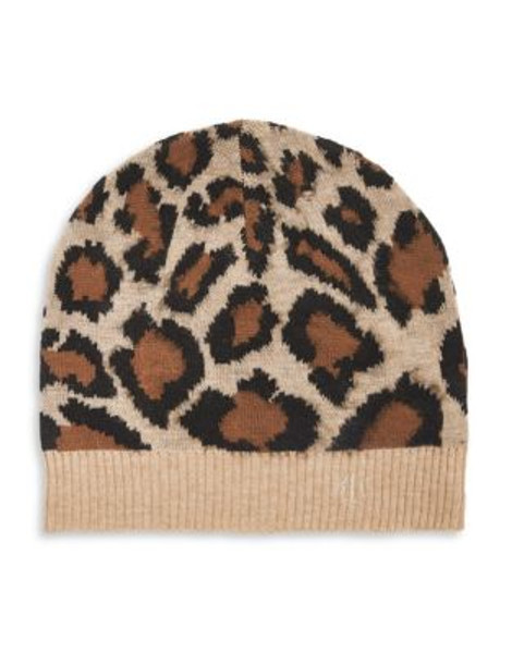 Lauren Ralph Lauren Leopard Print Beanie - CAMEL LEOPARD