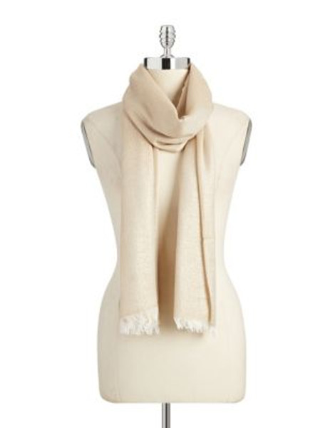 Lord & Taylor Solid Lurex Scarf - GOLD